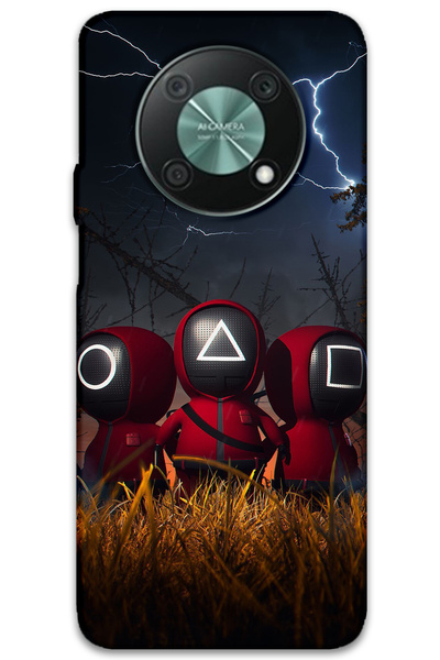 MRCİLETİSİM Huawei Nova Y90 Case Hd Pattern Printed Back Cover - Squid Game Minion