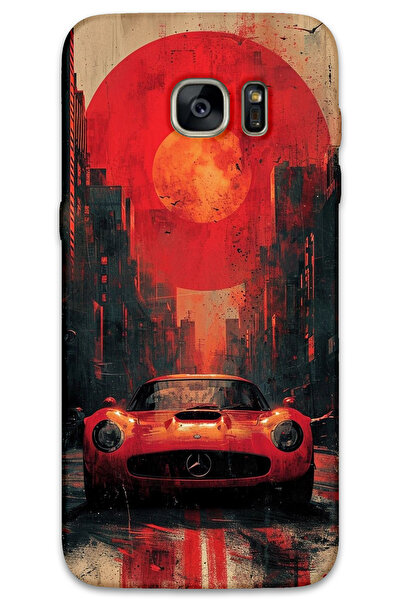 MRCİLETİSİM غطاء خلفي لهاتف سامسونج جالاكسي S7 إيدج HD Pattern مطبوع - مرسيدس...