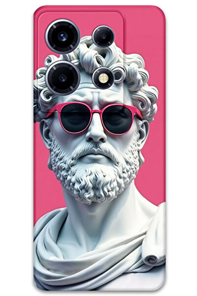 MRCİLETİSİM غطاء خلفي لهاتف انفينيكس نوت 30 VIP بنمط HD B مطبوع - تمثال