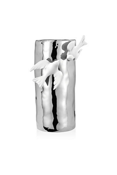 Moda Argenti Vase H31 Colombe Tortora Argentato (Silver)