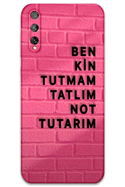 MRCİLETİSİM غطاء خلفي لهاتف هواوي P Smart S / Y8P بنمط HD مطبوع - مقاوم للعرق