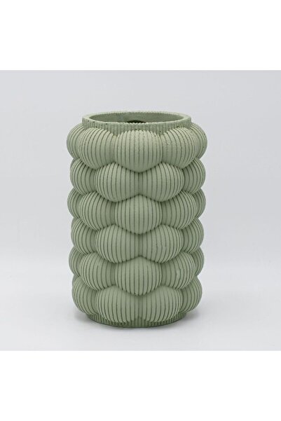 EUROLAMP Vază de ciment H32 cm verde