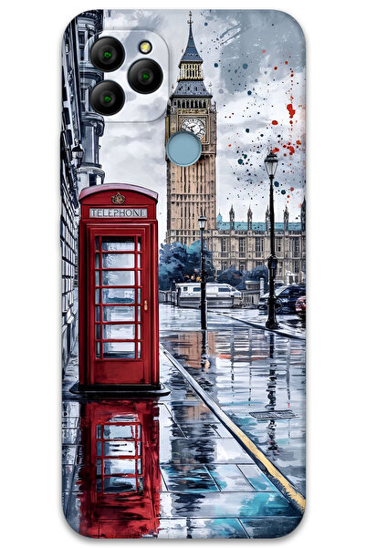 MRCİLETİSİM غطاء خلفي من جينرال موبايل GM 21 Case HD Pattern مطبوع - لندن