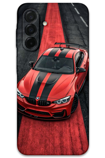 MRCİLETİSİM غطاء خلفي لهاتف سامسونج جالاكسي A17 بنمط HD مطبوع - أحمر BW