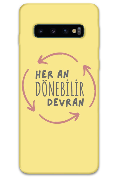 MRCİLETİSİM غطاء خلفي لهاتف سامسونج جالاكسي S10 بلس بنمط HD مطبوع - ديفران دوينر