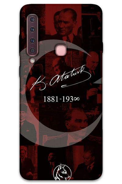 MRCİLETİSİM غطاء خلفي لهاتف سامسونج جالاكسي A9 2018 بنمط HD مطبوع - نجمة أتاتورك