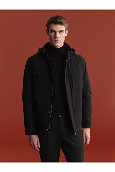 LC Waikiki Southblue Black Hooded Men's Jacket
