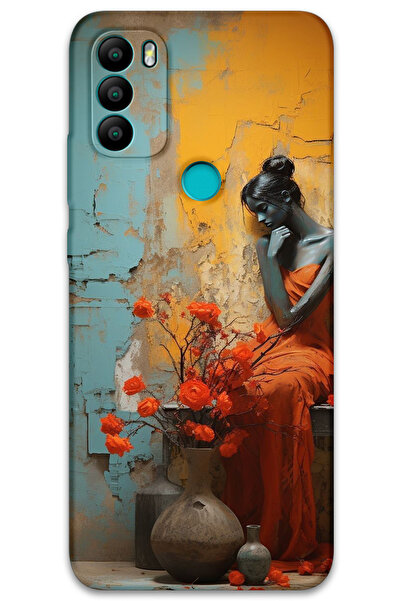 MRCİLETİSİM غطاء خلفي من جينرال موبايل GM 21 Plus بنمط HD مطبوع - امرأة وحيدة