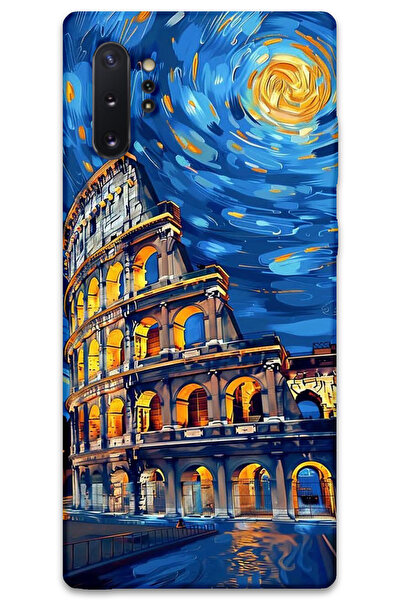 MRCİLETİSİM غطاء خلفي لهاتف سامسونج جالاكسي نوت 10 بلس بنمط HD مطبوع - فن روما