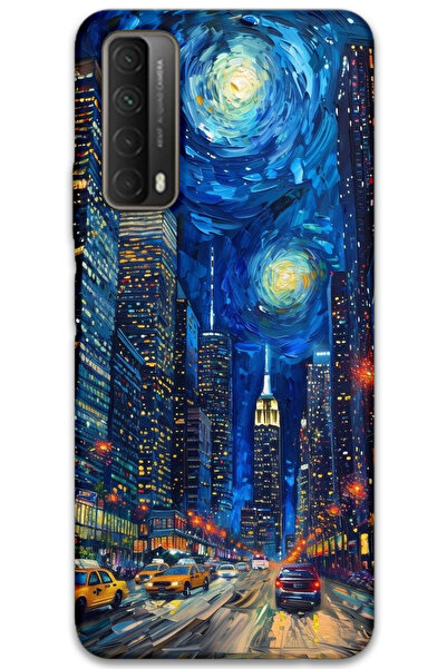 MRCİLETİSİM غطاء خلفي لهاتف هواوي بي سمارت 2021 بنمط HD مطبوع - شارع الفن