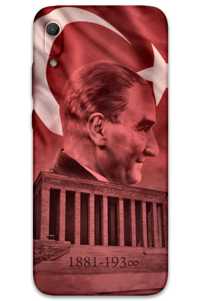 MRCİLETİSİM غطاء خلفي لهاتف هواوي Y6 2019 بنمط HD مطبوع - أتاتورك أناميكابير