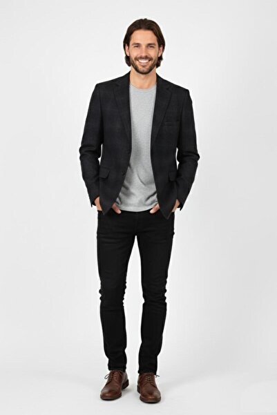 BAGLAN Erkek Kışlık Kumaş Tek Ceket 4 Drop BGL-ST04983