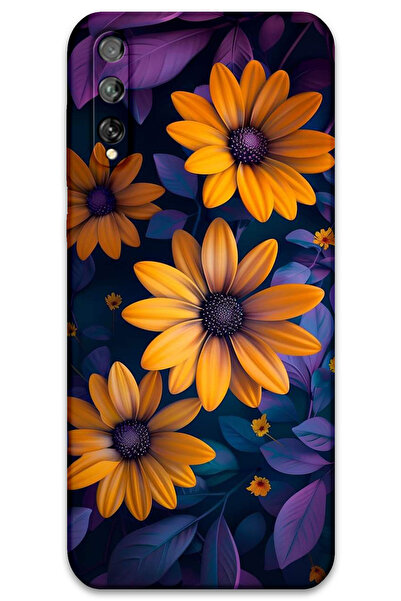 MRCİLETİSİM غطاء خلفي لهاتف هواوي P Smart S / Y8P بنمط HD مطبوع - زهرة صفراء