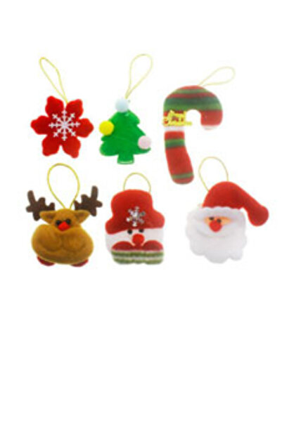 Çemrek Süs Parti Στολίδι για χριστουγεννιάτικο δέντρο από τσόχα, βελούδινο στ...