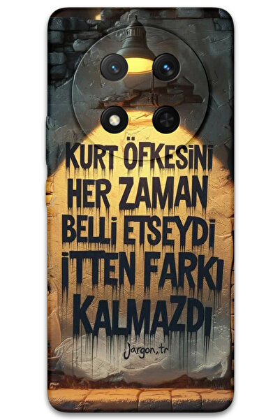 MRCİLETİSİM غطاء خلفي لهاتف هواوي هونور ماجيك 7 لايت بنمط HD مطبوع - غضب الذئب