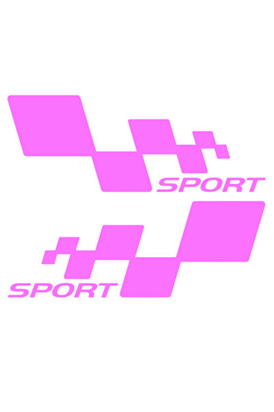 Oracal Set of 2 car stickers left and right, Sport model, 30cm, pink