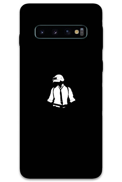 MRCİLETİSİM غطاء خلفي لهاتف سامسونج جالاكسي S10 بلس بنمط HD مطبوع - Pubg Man