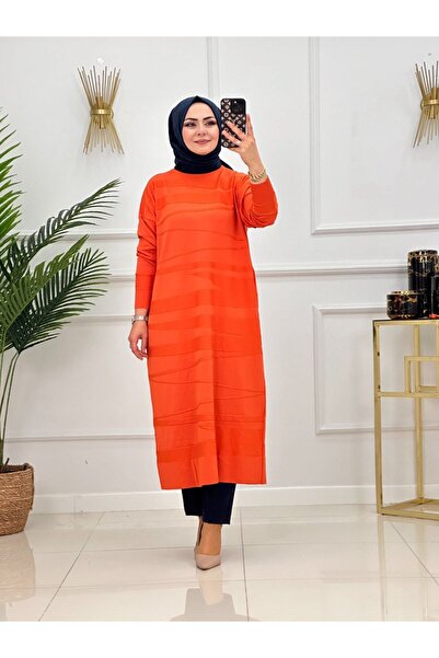 Valens Butik Patterned Mercerized Hijab Tunic Yelda