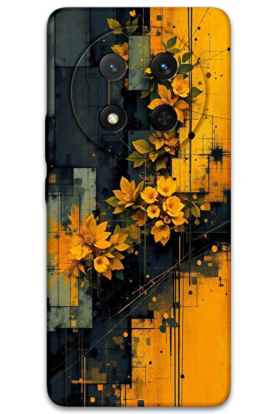 MRCİLETİSİM غطاء خلفي لهاتف هواوي هونور ماجيك 7 لايت بنمط HD مطبوع - زهور صفراء