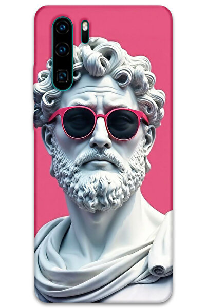 MRCİLETİSİM غطاء خلفي لهاتف هواوي P30 Pro بنمط HD مطبوع - تمثال