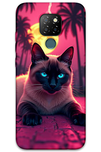 MRCİLETİSİM غطاء خلفي من جينرال موبايل GM 20 Case HD Pattern مطبوع - Gergin Cat