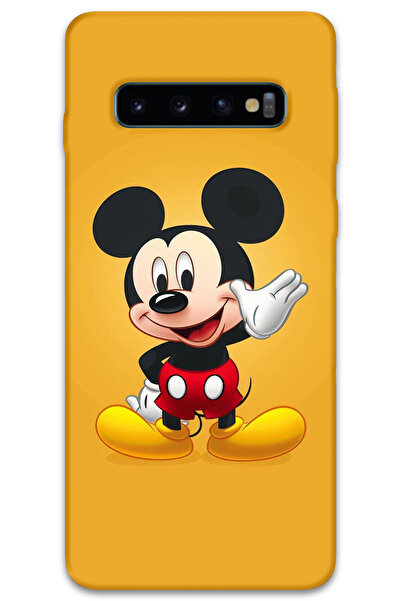 MRCİLETİSİM غطاء خلفي لهاتف سامسونج جالاكسي S10 بنمط HD مطبوع - ميكي 3