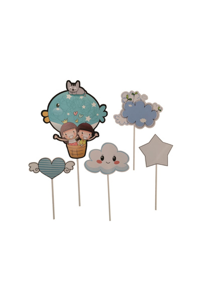 Mirific Party Multicolor cake topper set, sky