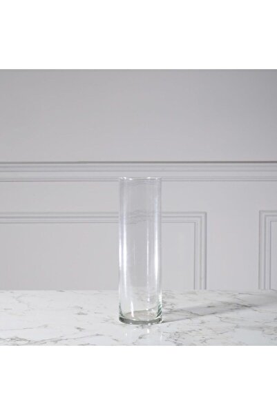 SUPERGREENS Transparent Glass Cylinder Vase H30 cm