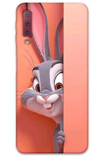 MRCİLETİSİM غطاء خلفي لهاتف سامسونج جالاكسي A7 2018 بنمط HD مطبوع - BugsBunny 2