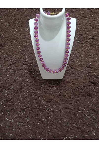 golden takış Bohemian Necklace Made with Cylinder Beads