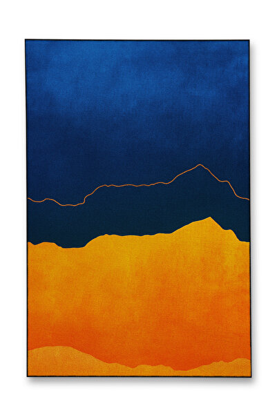 Rugs Modern Halı سجادة موسو زرقاء بنفسجية اللون بنمط زهور عرقية منسوجة بقاعدة...