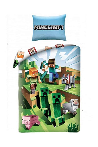 MINECRAFT Battle Bed Linen, 100% Cotton – 2 Reversible Sides