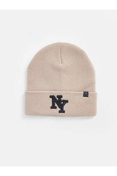 LC Waikiki Create Your Style from Uzg Store |   Ny Embroidered Men's Knit Beanie