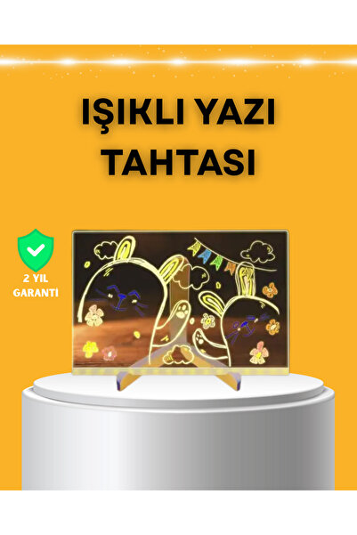 MKR Masaüstü ve Duvara Monte Edilebilir LED Işıklı Yazı Panosu