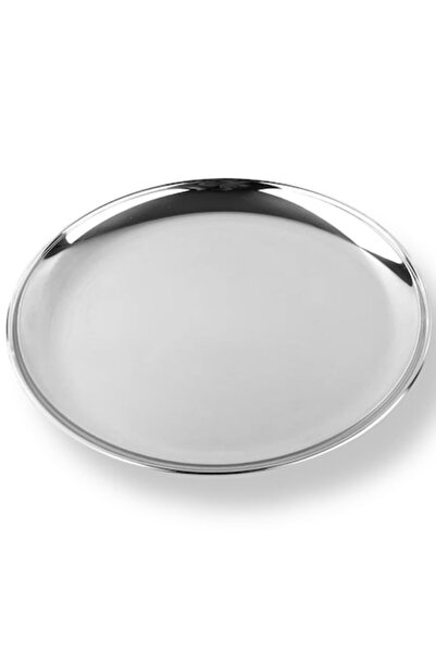 OEM Tavă rotundă de servire Arto, oțel inoxidabil, finisaj oglindă, 30 cm