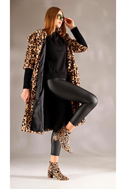 shE tekstil Плечовий трикотажний леопардовий плюшевий піджак