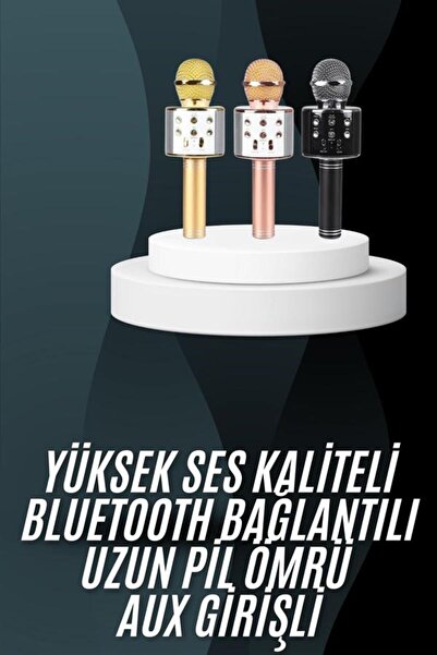 northcity n Karaoke Mikrofon Bluetooth Bağlantılı Aux Girişli Uzun Pil Ömrü -...