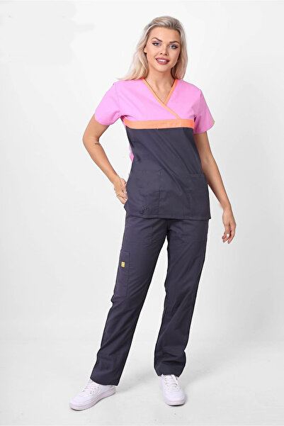 Wonder زي طبي وندر وينك لون رمادي X روز للنساء