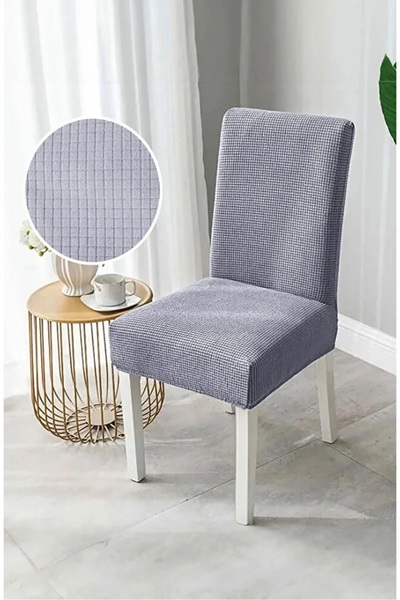 ARİFE HOME sandalye kılıfı likralı yıkanabilir kare desen sandalye kılıfı 1 adet