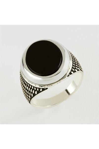 ZERO LAND Lvsqvr Round Metal Men (12700) Ring-Silver Color