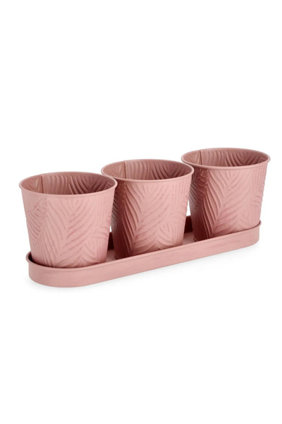 Bizzotto Set de 3 vaze Benji To Pink -