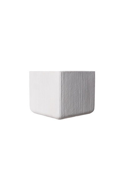 SUPERGREENS Square Stripe White Planter S 23x23x22