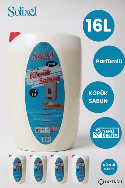 SOLİXEL صابون سائل رغوي معطر 4×4 لتر