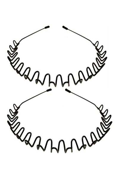 Sky Shine Metal Headbands, 2 Pack Unisex Black Hairband