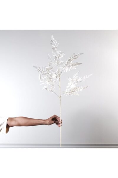 SUPERGREENS Fern White Artificial Plant 89 cm (white)