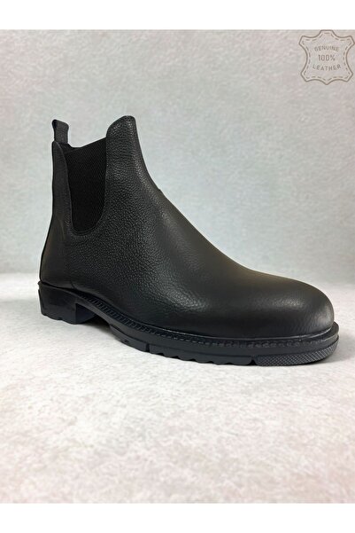 By Selçuk Genuine Leather Orthopedic Non-Slip Sole Waterproof Daily Boots