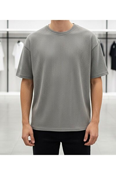 ODAYLZ Men's T-shirt in fine corduroy fabric