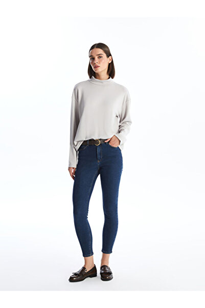 LC Waikiki Stand Collar Plain Long Sleeve Women's Sweatshirt