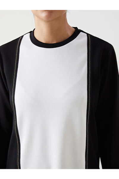 LC Waikiki Crew Neck Color Blocked Women's Sweatshirt Tunic