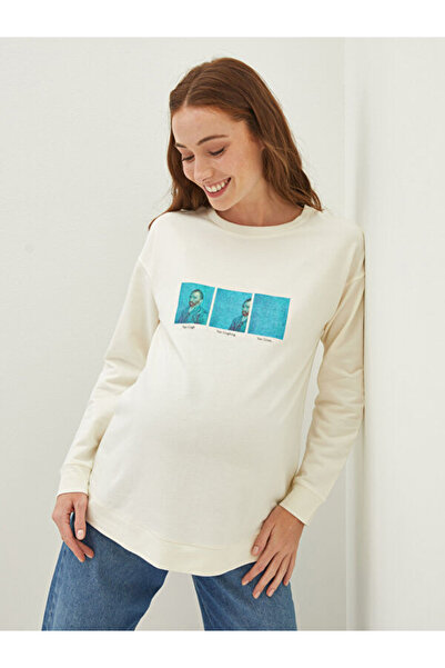 LC Waikiki Crew Neck Vincent Van Gogh Printed Long Sleeve Women's Sweatshirt